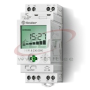 Twilight Switch 11.91., sensitivity 1..150lx/ daily time switch/ aux. output - directly driven by photosensor/ light feedback, 400..2000W 1CO, aux. 16A 250VAC, on/off delay 25/50s, cv 230VAC/DC, W35mm, TS35