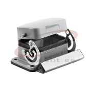 Base HDC 06B ADLU, size 3, end-locking clamp, lower side, with cover, -40..125°C, diecast aluminium, IP65