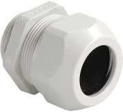Cable Gland Syntec, M40x1.5, ø22..33mm| 1piece sealing insert, wrench 53mm, thread 15mm, -30..100°C, PA6 ^TPE, HF, incl. O-ring, CE/UL/VDE, IP68, light grey