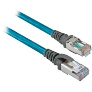 EtherNet Cable 1585, RJ45 plug » RJ45 plug, 8 conductors, 100BASE-TX, 100Mbit/s, Robotic TPE, weld splatter, UV, oil resistant, Flex Rated, 2m, teal