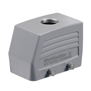 Hood HDC 10B TOBU 1PG16G, size 4, cable entry from top, side-locking clamp on lower side, PG16, IP65