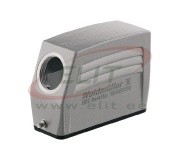 Hood HDC 16A TSLU 1PG16G, size 5, cable entry from side, plug housing, end-locking clamp, lower side, PG16, IP65