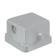 Cover HDC 04A DODL 2BO, size 1, for male insert, cover for lower part of housing, side-locking clamp on lower side, diecast aluminium, -40..125°C, IP65