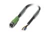 Sensor/actuator Cable SAC-4P-3.0-PUR/M8FS, M8 4pin socket », 4A 48VAC/ 60VDC, -25..90°C, L3m PUR cable, IP68, black