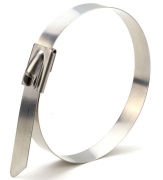 Stainless Steel Cable Tie, ball-lock 840/7.9, AISI 304, -80..538°C, 160kg, DNV-GL, UL, RoHS, CE, 100pcs/pck