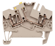 Test-disconnect Terminal ZTR 2.5-2, 1-tier, 2.5mm² 10A 400V, pivoting, tension clamp, beige