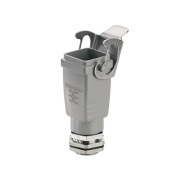 Base HDC 04A ELU 1M20G, size 1, side-locking clamp on lower side, diecast aluminium, -40..125°C, screw mount, M20, IP65