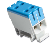 Tapping Terminal Block Al/Cu UK16/2N, 1P (4holes) 1.5-16mm² 150/164A 1000VAC/ 1500VDC, Hex4 1.5Nm 1.5mm² ^3.5Nm 2.5..6mm² ^7Nm 10..16mm², TS35, blue