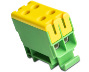 Tapping Terminal Block Al/Cu UK16/2PE, 1P (4holes) 1.5-16mm² 150/164A 1000VAC/ 1500VDC, Hex4 1.5Nm 1.5mm² ^3.5Nm 2.5..6mm² ^7Nm 10..16mm², TS35, yegr