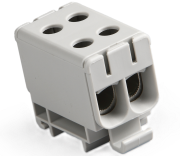 Tapping Terminal Block Al/Cu UK50/2A, 1P (4holes) 2.5-50mm² 290/320A 1000VAC/ 1500VDC, Hex5 4Nm 2.5..4mm² ^12Nm 6..50mm², TS35, grey