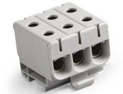 Universal Terminal Block Al/Cu UK16/3x1A, 3P (3x 2holes) 1.5-16mm² 75/82A 1000VAC/ 1500VDC, Hex4 1.5Nm 1.5mm² ^3.5Nm 2.5..6mm² ^7Nm 10..16mm², TS35, grey