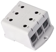 Tapping Terminal Al/Cu UK50/3A, 1P (6holes) 2.5-50mm² 290/320A 1000VAC/ 1500VDC, Hex5 4Nm 2.5..4mm² ^12Nm 6..50mm², 4pcs/pck, TS35, grey