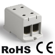 1914133 « Tapping Terminal Block Al/Cu UK240/2A, 1P (4poles) 35-240mm² 760/850A 1000VAC/ 1500VDC, Hex8 26Nm 35..120mm²/ 46Nm 150..240mm², panel mount, MaxPro, grey