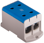 Tapping Terminal Block Al/Cu UK240/2N, 1P (4poles) 35-240mm² 760/850A 1000VAC/ 1500VDC, Hex8 26Nm 35..120mm²/ 46Nm 150..240mm², panel mount, MaxPro, blue