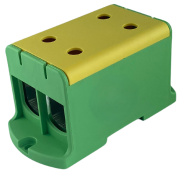 Tapping Terminal Block Al/Cu UK240/2PE, 1P (4poles) 35-240mm² 760/850A 1000VAC/ 1500VDC, Hex8 26Nm 35..120mm²/ 46Nm 150..240mm², panel mount, MaxPro, yegr