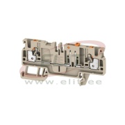 Test-disconnect Terminal ADT 2.5 2C, 1-tier, 2.5mm² 20A 500V, test socket, pivoting, push-in, beige