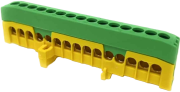 °PE-terminal PE15-F2, 15x16mm², 63A 690V, touch-proof, TS35, Z2, yegr