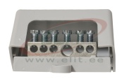 Equipotential Busbar PA6, base, cover, 2x (6..25mm², 5x 1,5..6mm²)