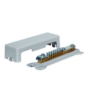 Equipotential Busbar POT 16/25, base, cover, strip 30x4mm/ conductor ø8..10mm, ø50mm², 7x ø6..25mm²