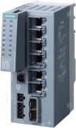 Scalance XC206-2SFP Manageable Layer2 IE Switch, 6x 10/100 MBit/s RJ45 ports, 2x 100/1000 MBit/s SFP, 1x console port, diagn. LED, redundant power supply, -40..70°C, ProfiNet IO Device, Ethernet/IP compliance C-Plug shaft