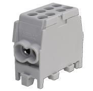 Main Terminal Block Al/Cu HLAK 25-1/2 M2, 2x 25/16mm²/ 2x 16/10mm², 130/100A 1000VAC/DC, 2.5/2Nm, TS35, grey