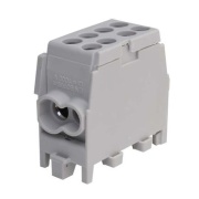 Main Terminal Block Al/Cu HLAK 25-1/2 M2, 2x 25/16mm²/ 2x 16/10mm², 130/100A 1000VAC/DC, 2.5/2Nm, TS35, grey