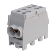Main Terminal Block Al/Cu HLAK 35-1/2 M2, 2x 35/25mm²/ 2x 25/16mm², 160/125A 1000VAC/DC, 3.5/2.5Nm, TS35, grey