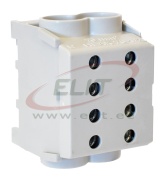 Main Terminal Block Al/Cu HLAK 70-1/2 M2, 2x 70/50mm²/ 2x70/50mm², 250/200A 1000VAC/DC, 4Nm, TS35, grey