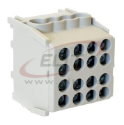 Main Terminal Block Al/Cu HLAK 25-1/6 M2, 2x 25/16mm²/ 6x 16/10mm², 130/100A 1000VAC/DC, 2.5/2Nm, TS35, grey
