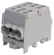 Main Terminal Block Al/Cu HLAK 35-1/4 M2, 2x 35/25mm²/ 4x 25/16mm², 160/125A 1000VAC/DC, 3.5/2.5Nm, TS35, grey