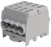 Main Terminal Block Al/Cu HLAK 35-1/6 M2, 2x 35/25mm²/ 6x 25/16mm², 160/125A 1000VAC/DC, 3.5/2.5Nm, TS35, grey