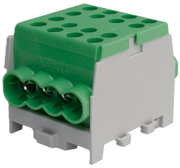 Main Terminal Block Al/Cu HLAK 35-1/6 M2, 2x 35/25mm²/ 6x 25/16mm², 160/125A 1000VAC/DC, 3.5/2.5Nm, TS35, green