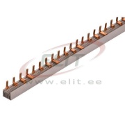 Busbar S-4L-1000/16PP, L1-N-L2-N-L3-N, 27x2/1000, 16mm² 80A 415VAC, pin 4x11.5mm 2CDL240101R1658| PS4/58/16N