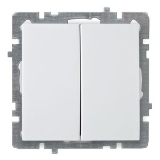 Switch Touran, mech.| 2x 1way, 10A 250VAC, flush mount, white