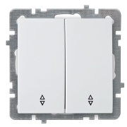Switch Touran, mech.| 2x 2way, 10A 250VAC, flush mount, white