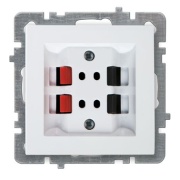 Socket Touran, mech.| audio, flush mount, white