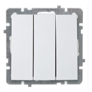 Switch Touran, mech.| 3x 1way, 10A 250VAC, flush mount, white