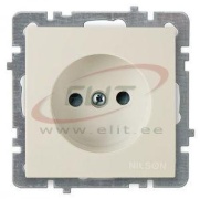 Socket Touran, mech.| 2P shuttered, 16A 250VAC, flush mount, beige