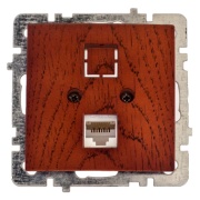 Socket Touran, mech.| RJ45 cat.6, flush mount, cherry