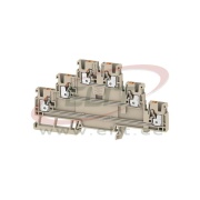 A3T 2.5| Feed-through Terminal, 3-tier, 2.5mm² 22A 800V, push-in, beige