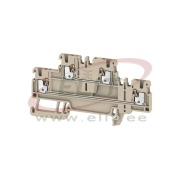 Feed-through Terminal Block A2T 1.5, 2-tier, 1.5mm² 16A 500V, push-in, beige