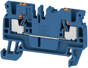 A2C 2.5 DBL| Feed-through Terminal, 1-tier, 2.5mm² 24A 800V, push-in, dark blue