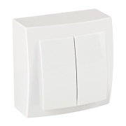 SM Switch Themis, 2x 1way, 10A 250VAC, white