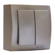 SM Switch Themis, 2x 1way, 10A 250VAC, fume-anthracite