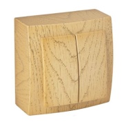 SM Switch Themis, 2x 1way, 10A 250VAC, maple