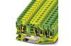 Spring Cage Ground Terminal Block ST 10-TWIN-PE, 25pcs/pck