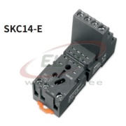 Relay Socket SKC14-E, SK4P, SK36F, 4P 10A 300V, one-sided screw clamp, RKE 4CO relays, incl. plastic retaining clip, marker, UL/TÜV/CE, TS35