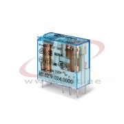 Relay 40.52, 2CO (DPDT) 8A 250VAC, cv 24VDC sensitive, 5mm pin pitch, PCB mount, TS35 sockets (95.05/55/P5/85.3/95.3/65)