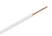 Stranded hook-up copper wire LiY, 0.25mm², telecom, PVC, -30..70°C, 250m/pck, white