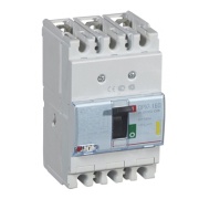 Moulded Case Circuit Breaker DPX³ 160, 160A 3x400VAC 16kA, therm. 0.8..1In ^magn. 10In, incl. screws/ cage clamps Al/Cu 70/95mm², panel mount
